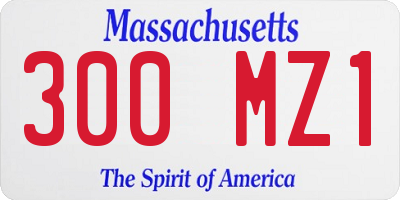 MA license plate 300MZ1