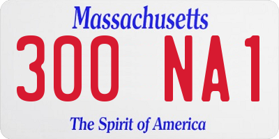 MA license plate 300NA1