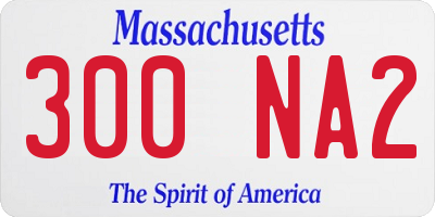 MA license plate 300NA2