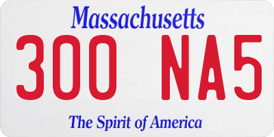 MA license plate 300NA5