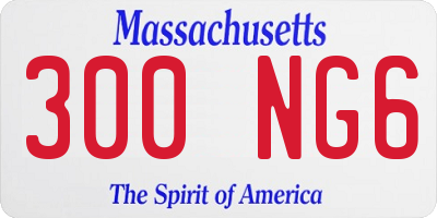 MA license plate 300NG6