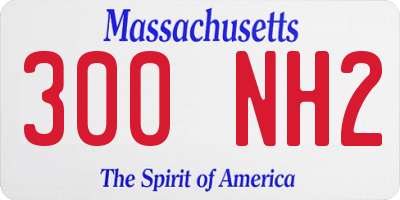 MA license plate 300NH2