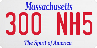 MA license plate 300NH5