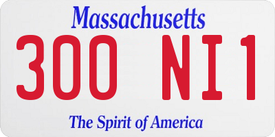 MA license plate 300NI1