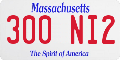 MA license plate 300NI2