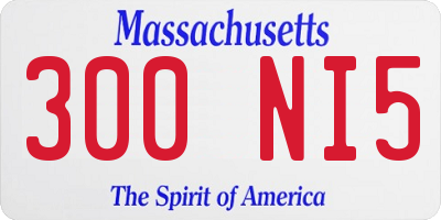 MA license plate 300NI5
