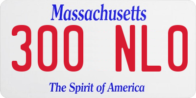 MA license plate 300NL0