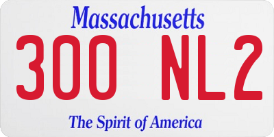 MA license plate 300NL2