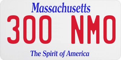 MA license plate 300NM0