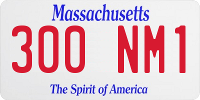 MA license plate 300NM1