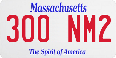 MA license plate 300NM2