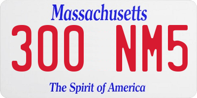 MA license plate 300NM5
