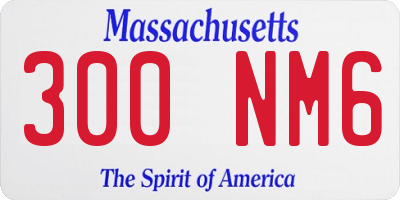 MA license plate 300NM6