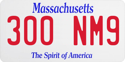 MA license plate 300NM9