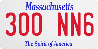 MA license plate 300NN6