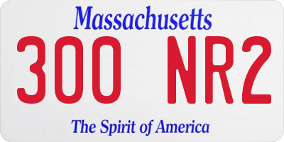 MA license plate 300NR2