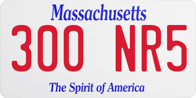 MA license plate 300NR5