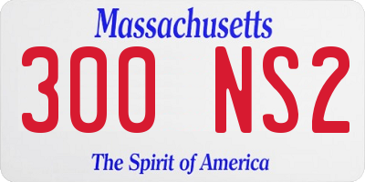 MA license plate 300NS2