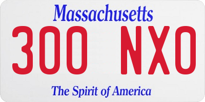 MA license plate 300NX0