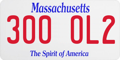 MA license plate 300OL2