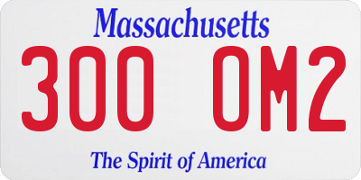 MA license plate 300OM2
