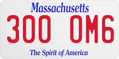 MA license plate 300OM6