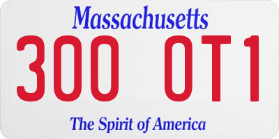 MA license plate 300OT1