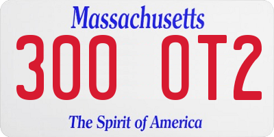 MA license plate 300OT2