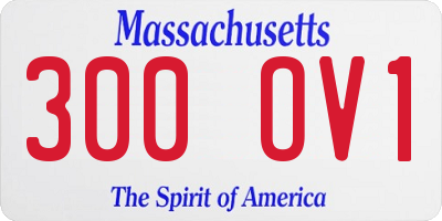 MA license plate 300OV1