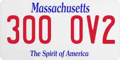 MA license plate 300OV2
