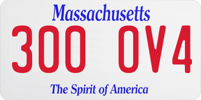 MA license plate 300OV4