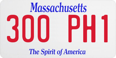 MA license plate 300PH1