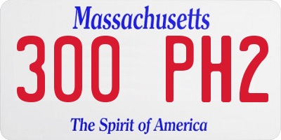 MA license plate 300PH2
