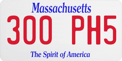 MA license plate 300PH5