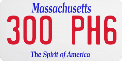MA license plate 300PH6