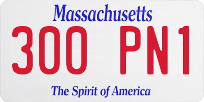 MA license plate 300PN1