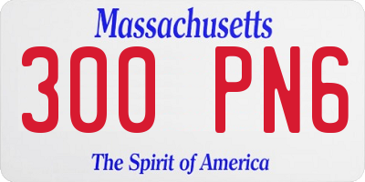MA license plate 300PN6