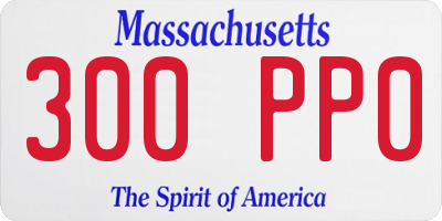 MA license plate 300PP0