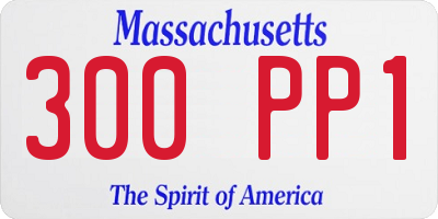 MA license plate 300PP1