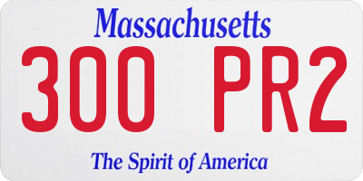 MA license plate 300PR2