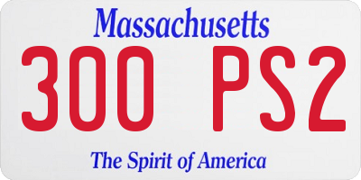 MA license plate 300PS2