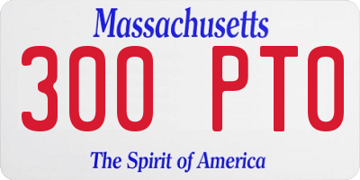 MA license plate 300PT0