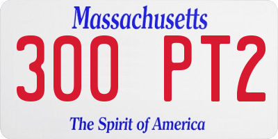 MA license plate 300PT2