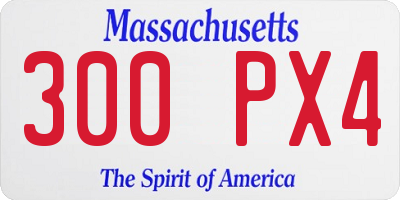 MA license plate 300PX4