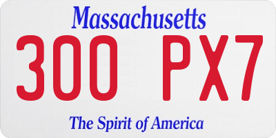 MA license plate 300PX7
