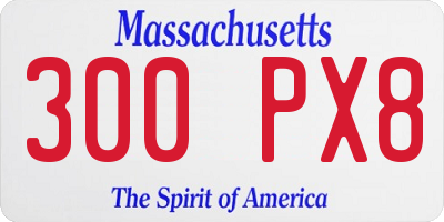MA license plate 300PX8