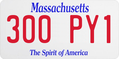 MA license plate 300PY1