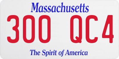 MA license plate 300QC4