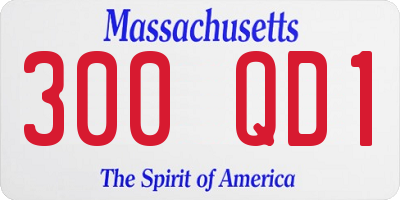 MA license plate 300QD1