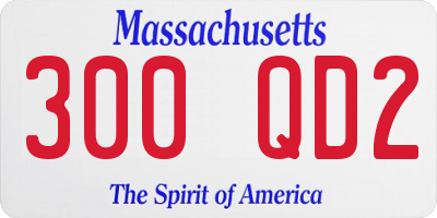 MA license plate 300QD2